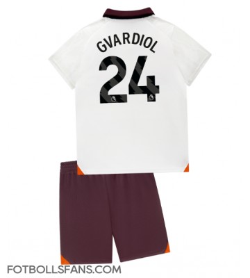 Manchester City Josko Gvardiol #24 Replika Bortatröja Barn 2023-24 Kortärmad (+ Korta byxor)